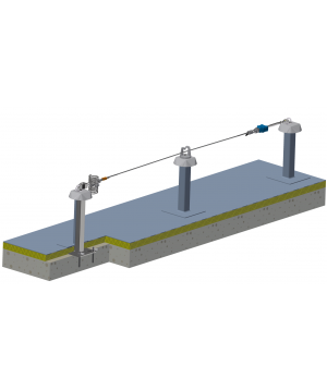 Ligne de vie Ecovie sur Potelet EcoFlex - Sur Bac Etanché