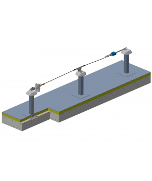 Ligne de vie Ecovie sur Potelet EcoFlex - Sur Bac Etanché